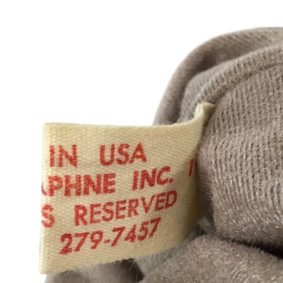 Vintage Toys by Daphne Hand Puppet Plush Wolf Dog 1980 Rare Head Cover Made USA - Picture 11 of 12